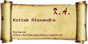 Kottek Alexandra névjegykártya